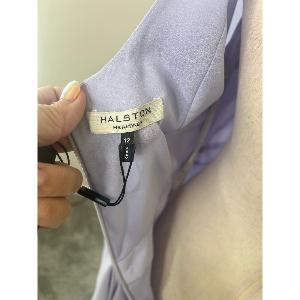 Halston Evening Collection Size 12 Lavender Ice Bridal - Picture 9 of 9